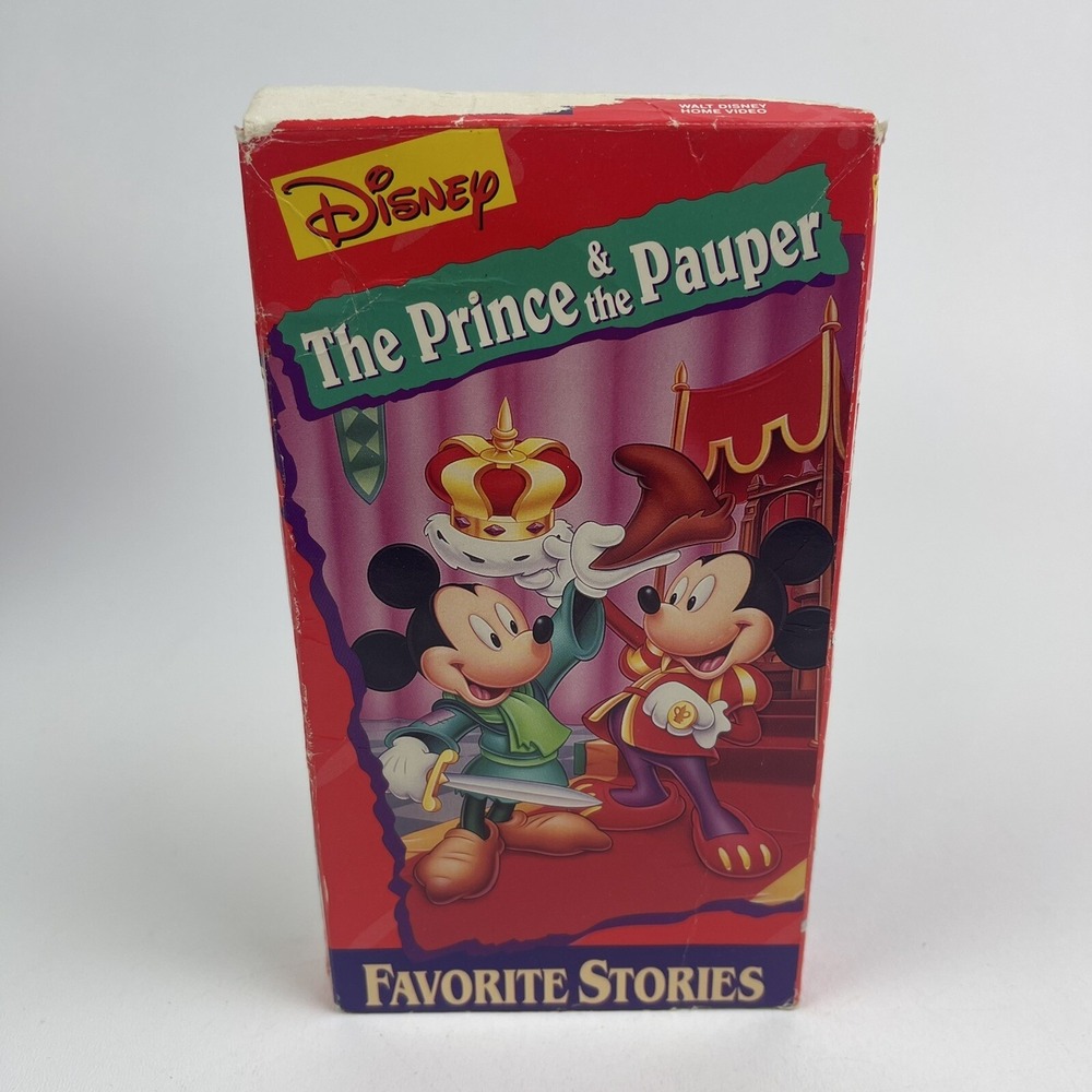 Disney Favorite Stories The‎ Prince The Paupers VHS 1994 Animation